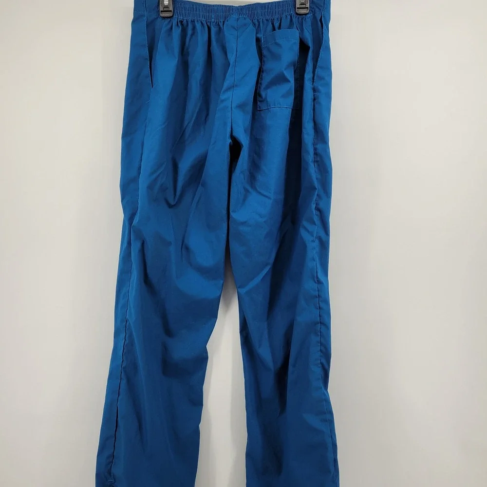 Lizzy-B Scrub Collection Womens L Blue Black V-Neck Top and Pants Set Medical